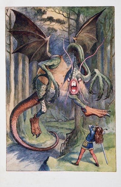 The Jabberwock, with Eyes of Flame, Came Whiffling Through the Tulgey Wood, Alice